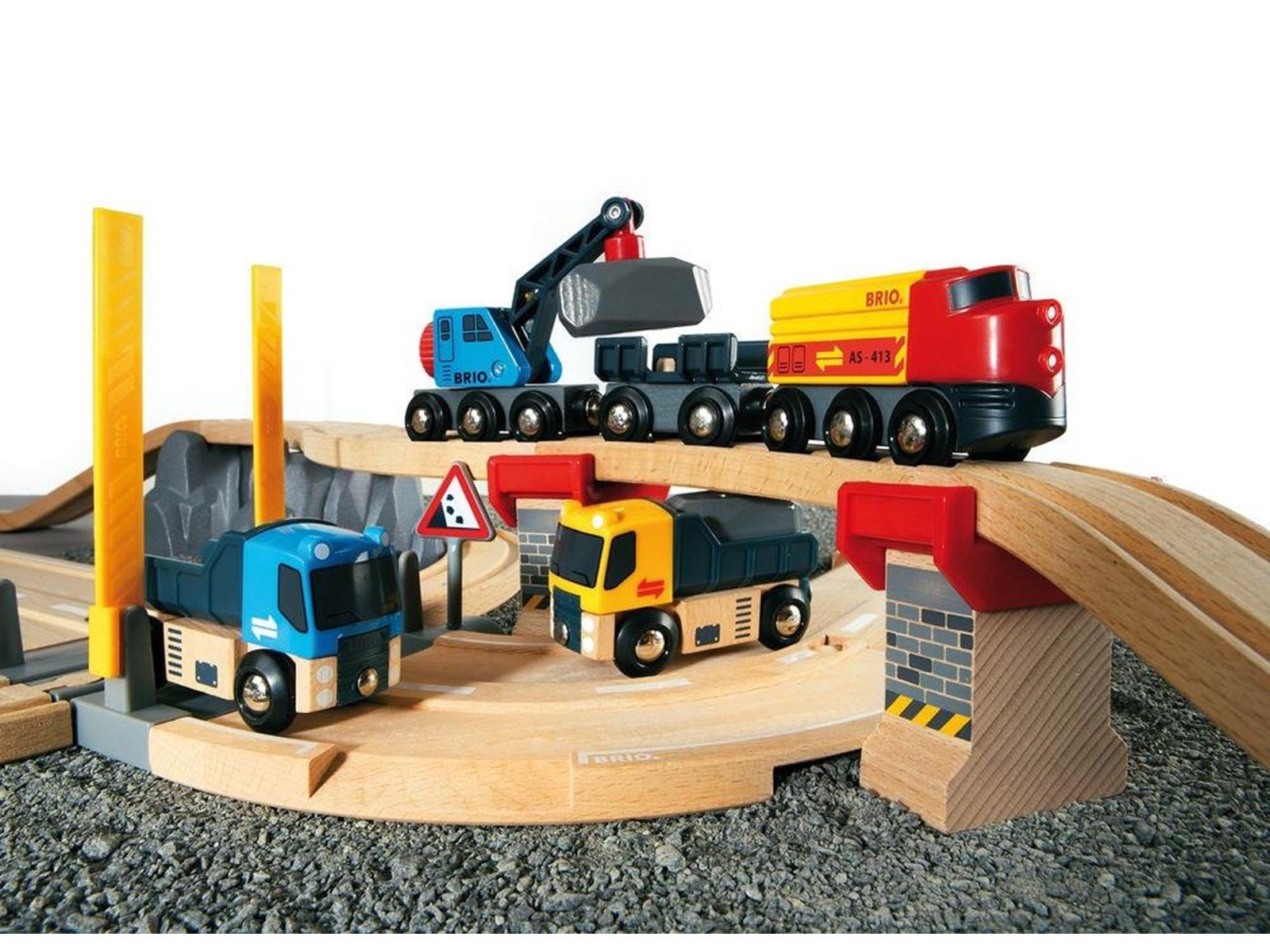Brio Straßen & Schienen Steinverlade Set