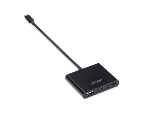 Acer Adapter 3-in-1 USB-C zu HDMI, USB-PD, USB(A) schwarz