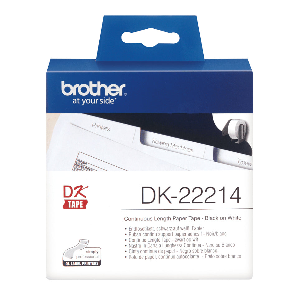 Endlosetiketten Brother QL550/500 30,48m*12mm DK-22214