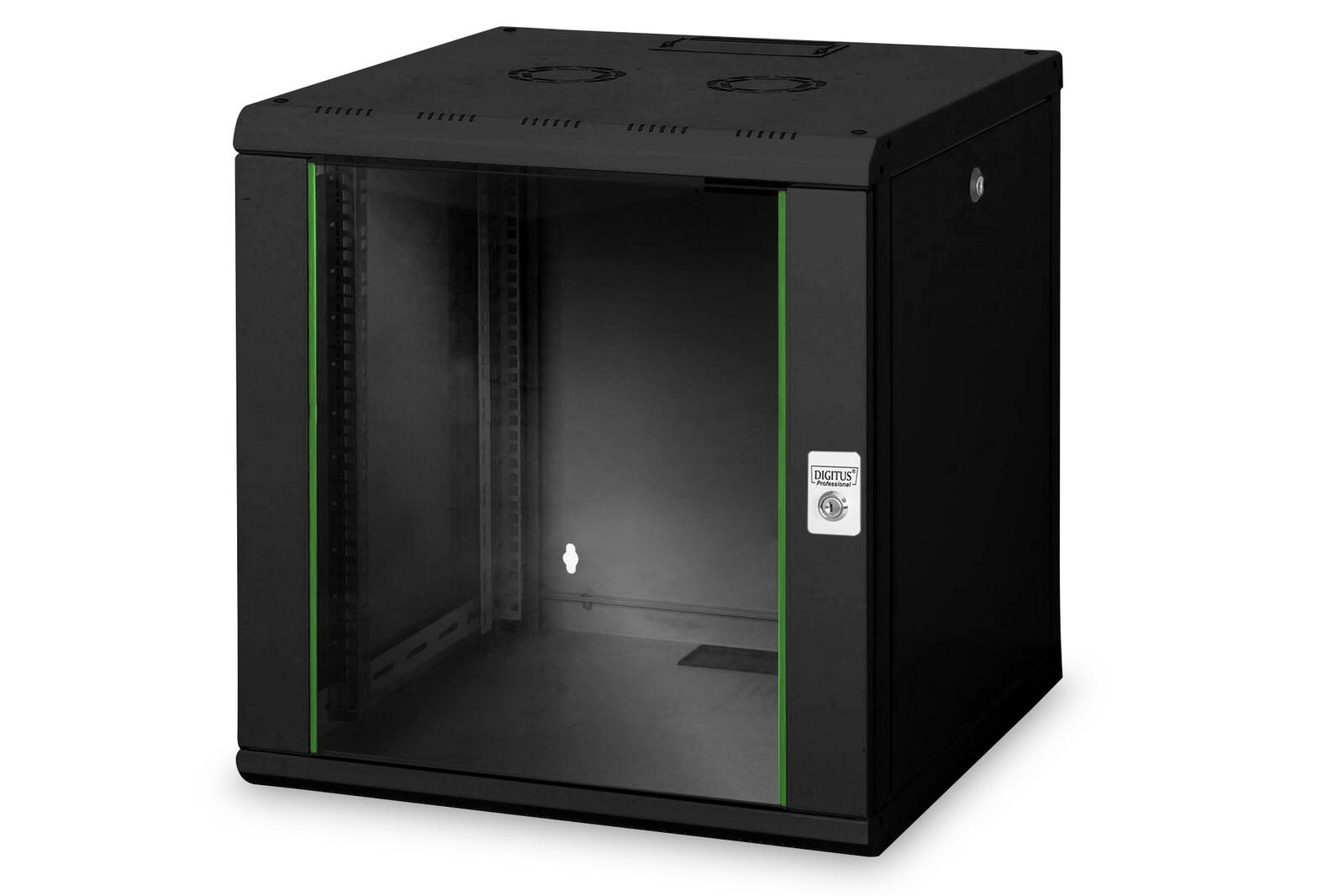 Digitus 12HE 19'-Wandgehäuse Unique Serie RAL 9005 schwarz