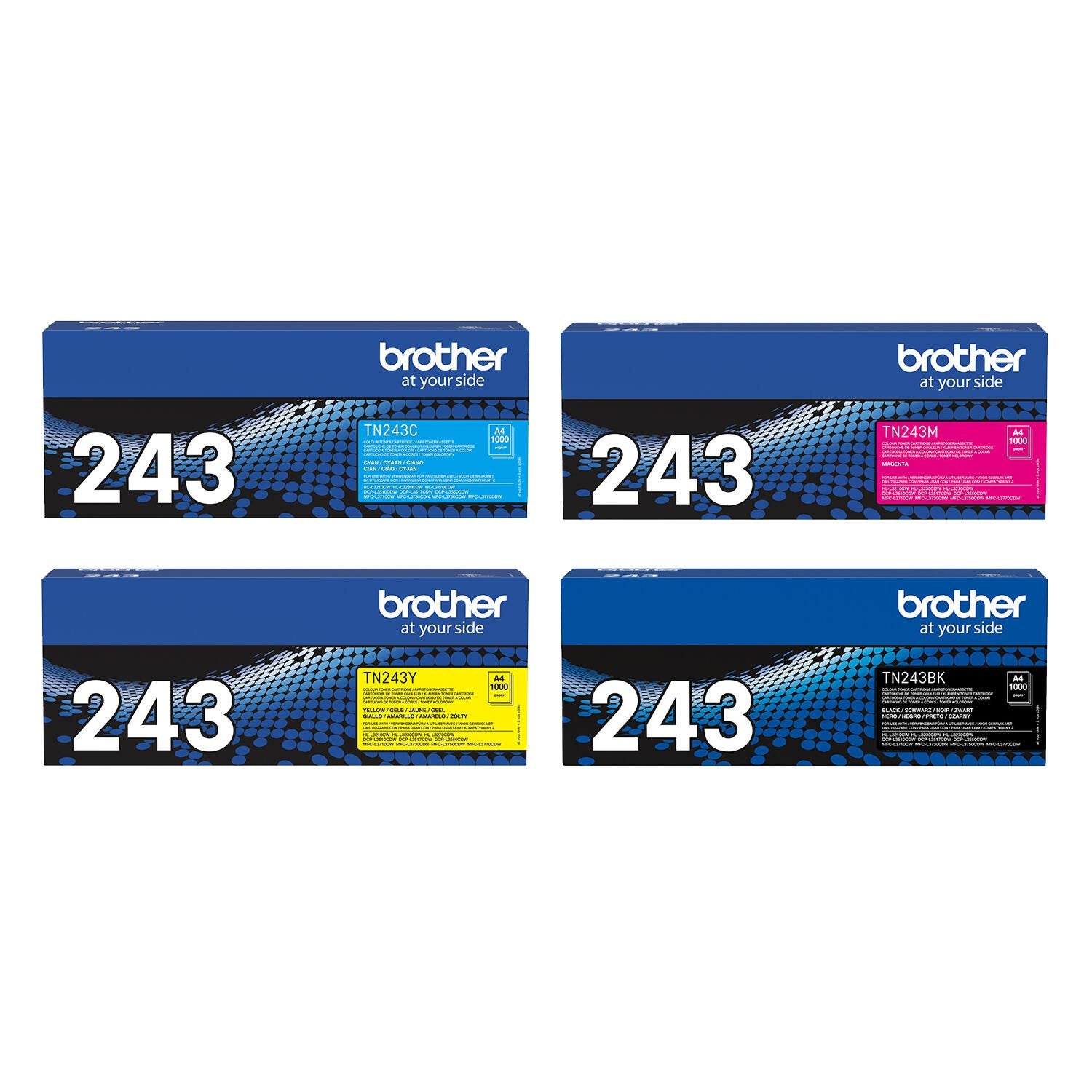 Brother Original TN-243 Toner - 4er Multipack (TN243C, TN243M, TN243Y, TN243BK)