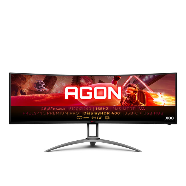 AOC 124cm  (49")  AG493UCX2  32:09 DP+USB Curved