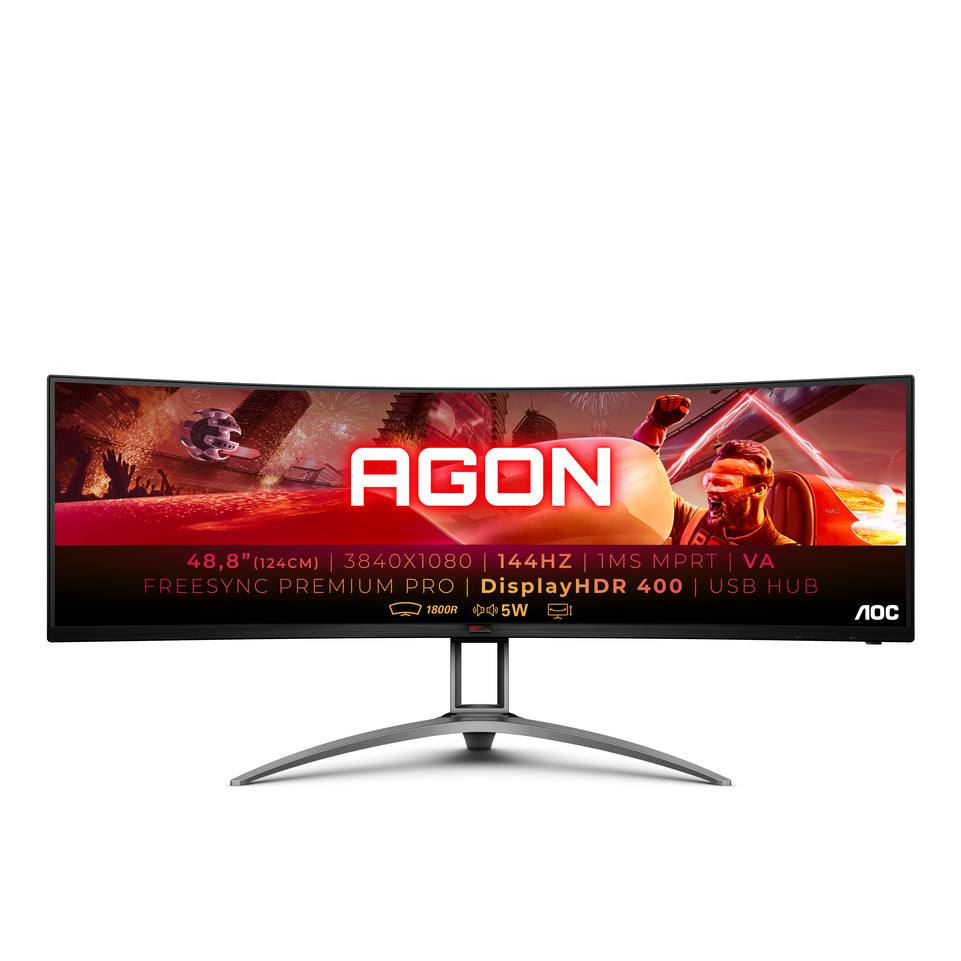 AOC 124cm  (49")  AG493QCX  32:09 2xHDMI+DP+USB Curved black