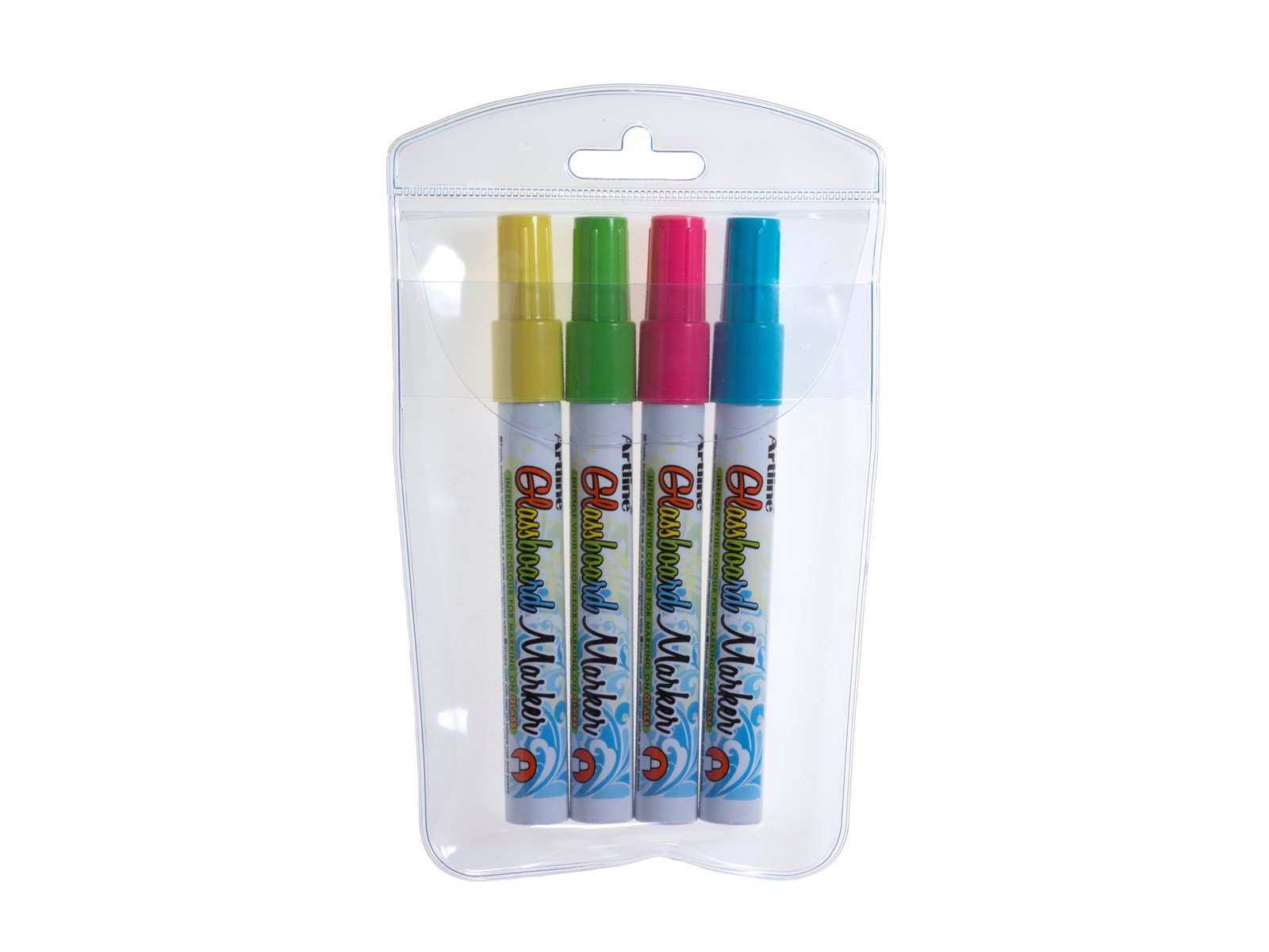 Artline EPG-4/4W2 Glassboard Marker set Green Pink Yello