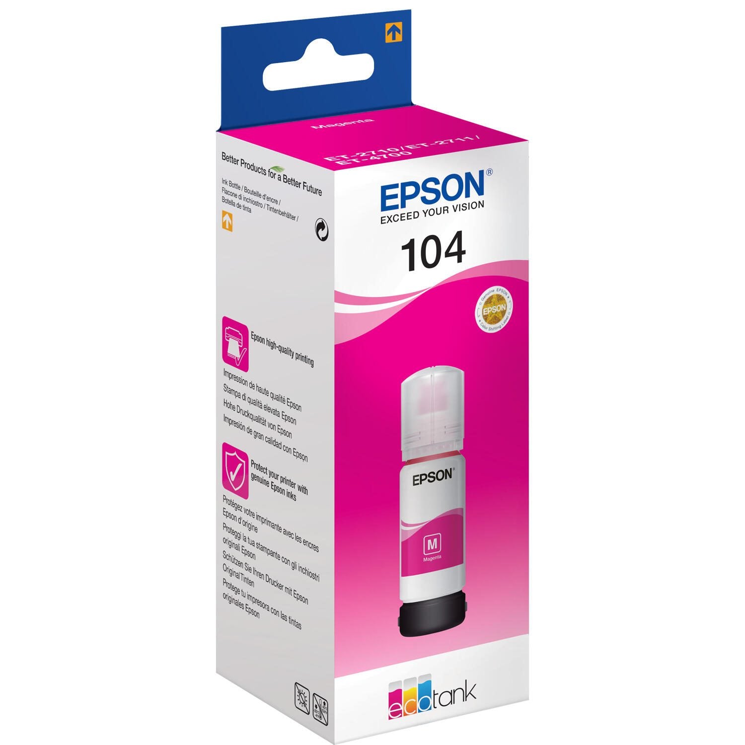 Epson Original EcoTank 104 Nachfülltinte - magenta (C13T00P340)