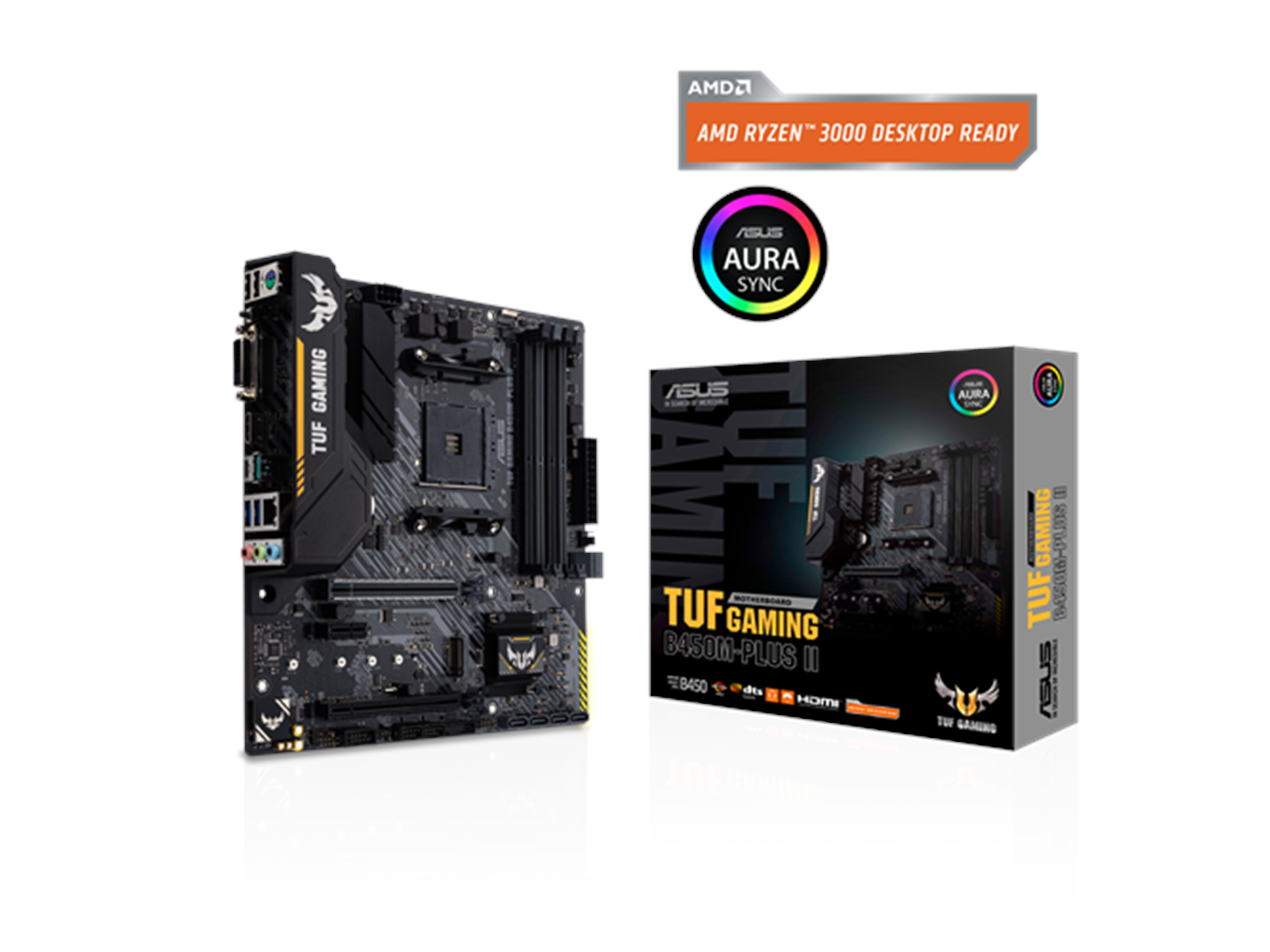 ASUS TUF GAMING B450M-PLUS II Mainboard - AMD B450 - AMD AM4 socket - DDR4 RAM - Micro-ATX