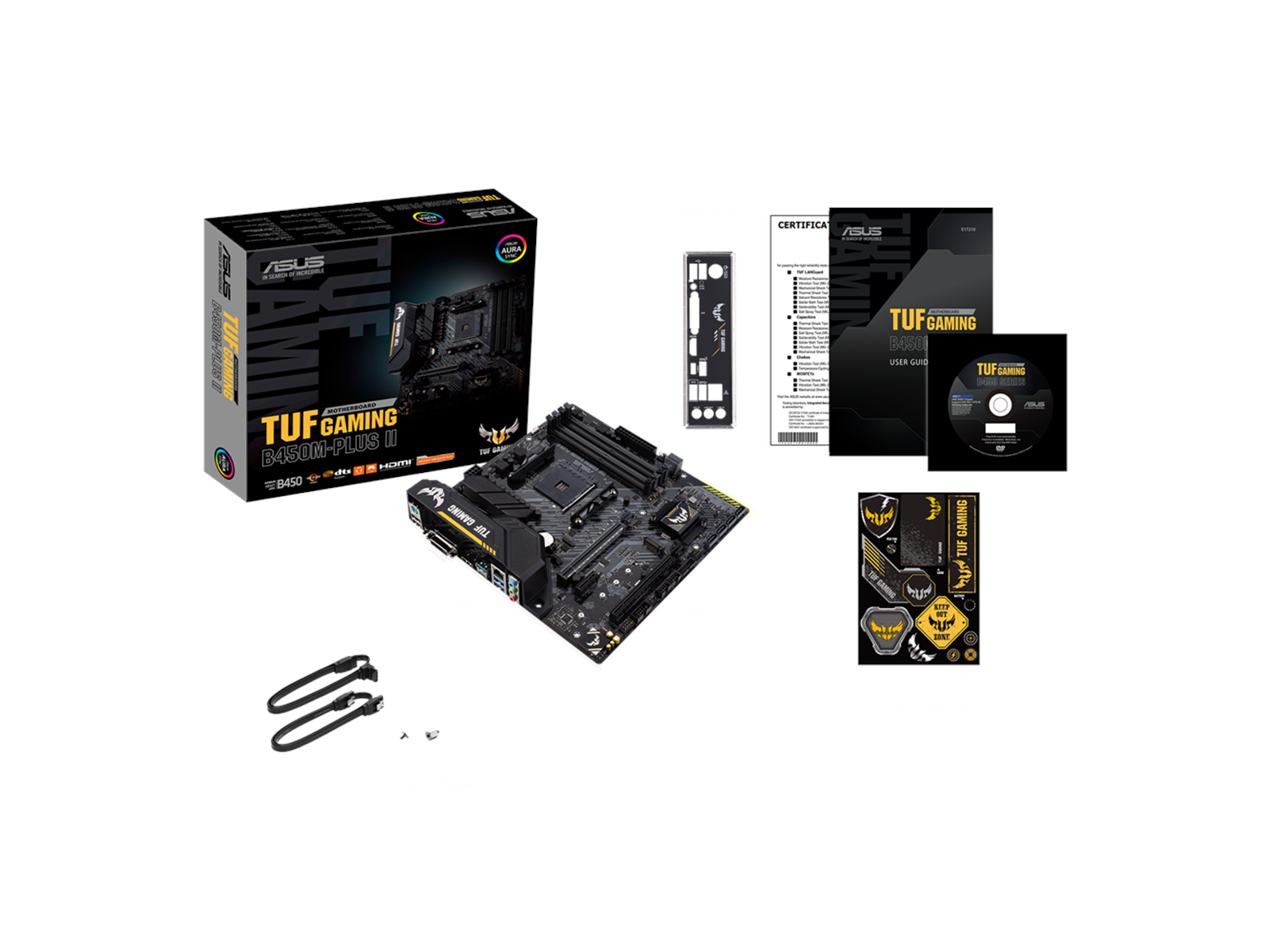 ASUS TUF GAMING B450M-PLUS II Mainboard - AMD B450 - AMD AM4 socket - DDR4 RAM - Micro-ATX