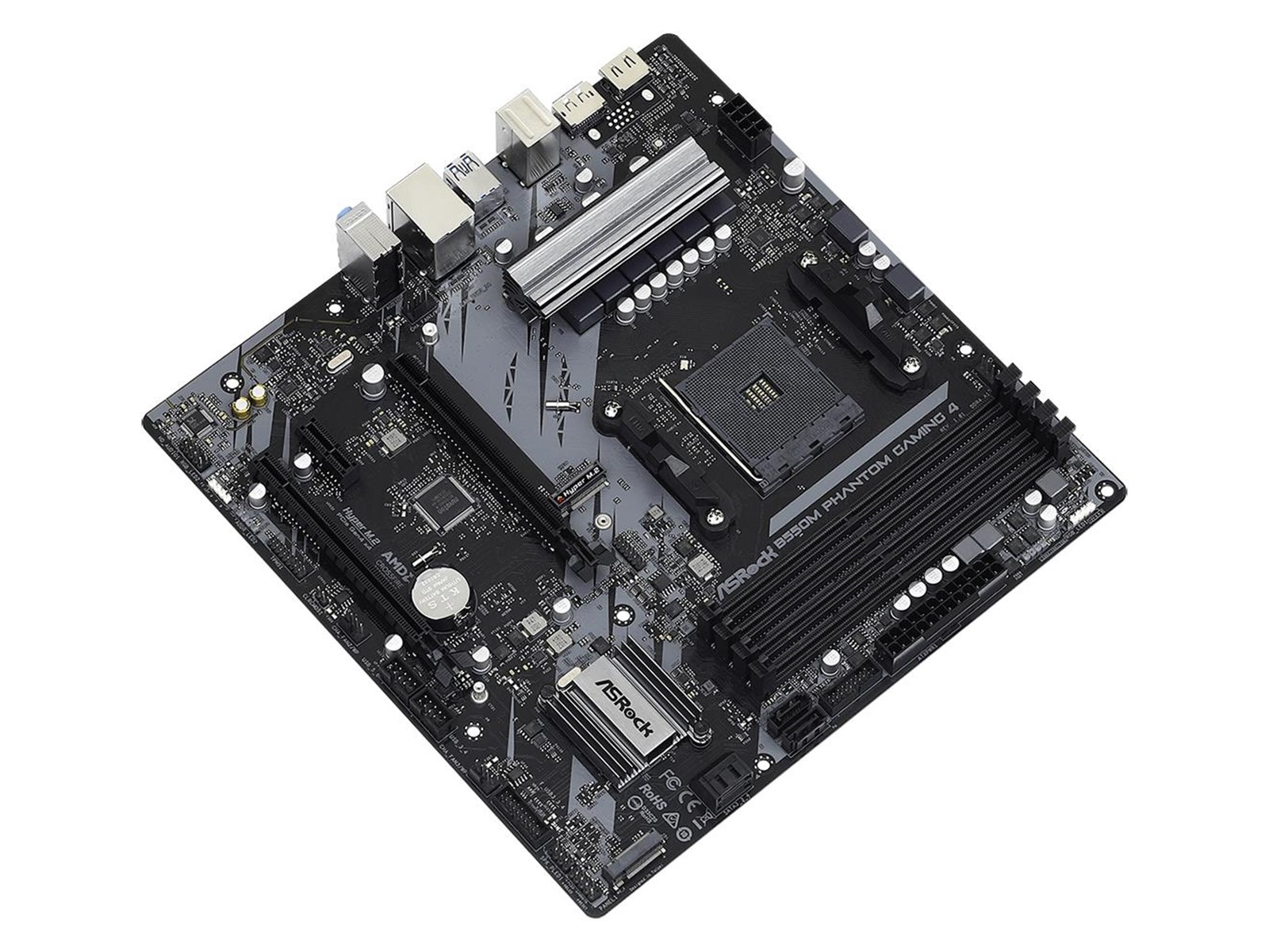 ASRock B550M Phantom Gaming 4 Mainboard - AMD B550 - AMD AM4 socket - DDR4 RAM - Micro-ATX