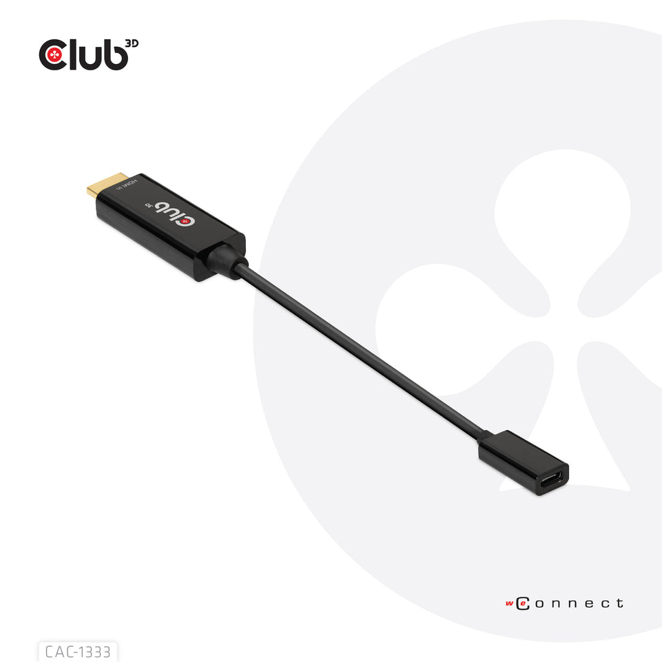 Club3D Adapter HDMI 2.0 > USB-C  4K60Hz      aktiv St/Bu retail