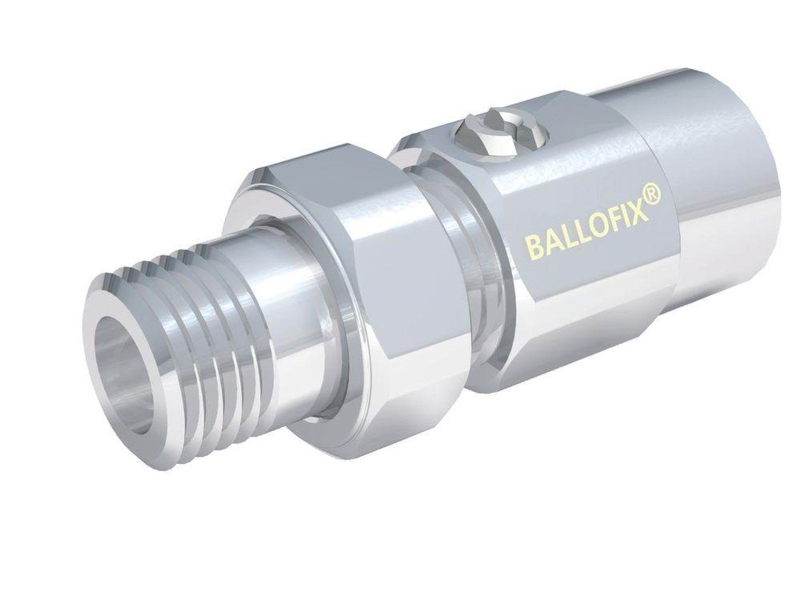 Broen Radiator connection with cut-off straight 1/2
