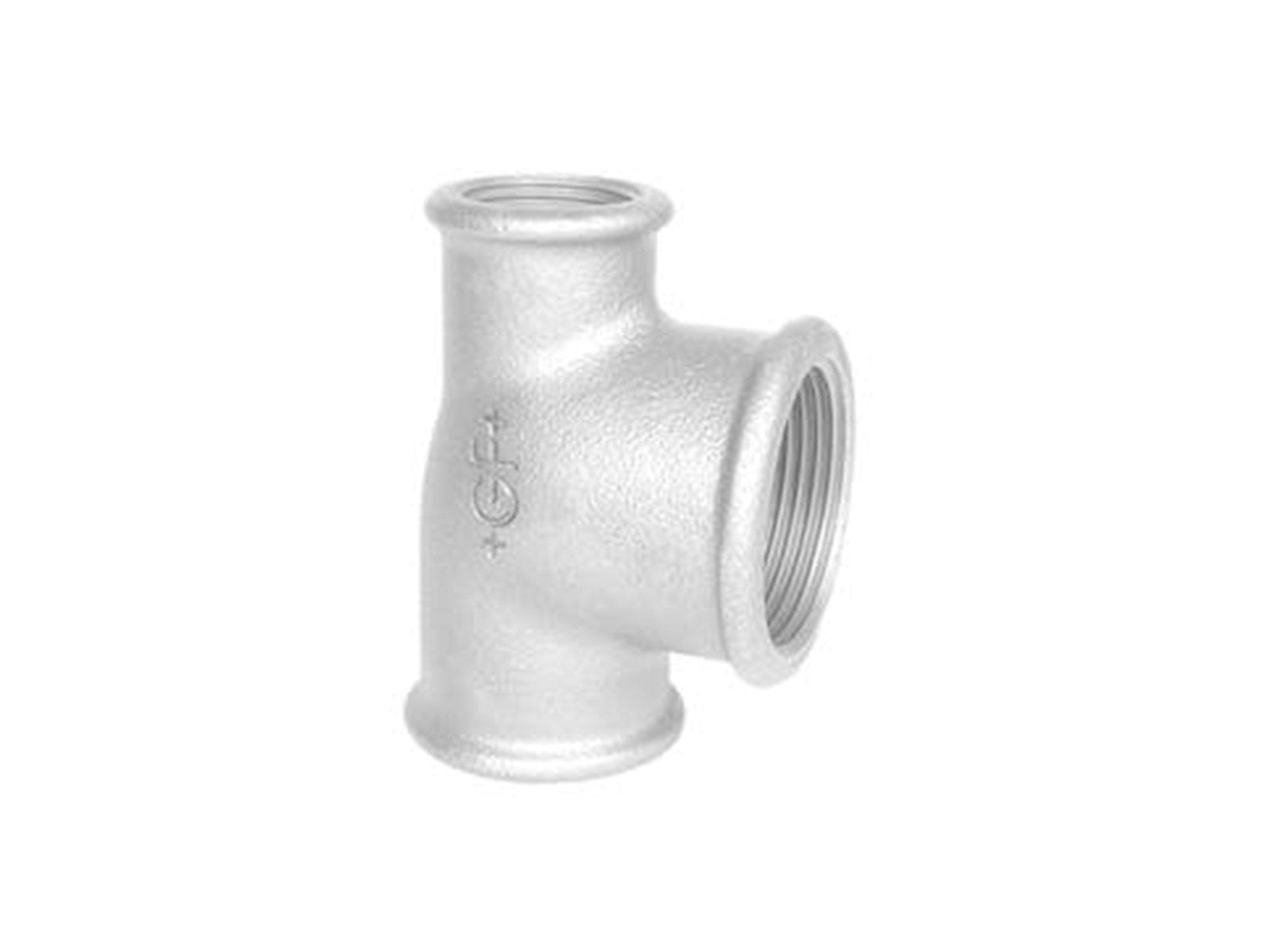 +GF+ Tee galvanized 1 1/4 x 1 1/4 x 1/2