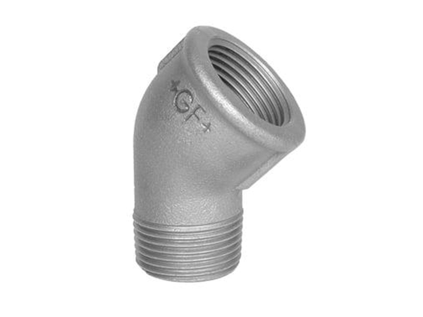 +GF+ Elbow 45° black med f 1/2