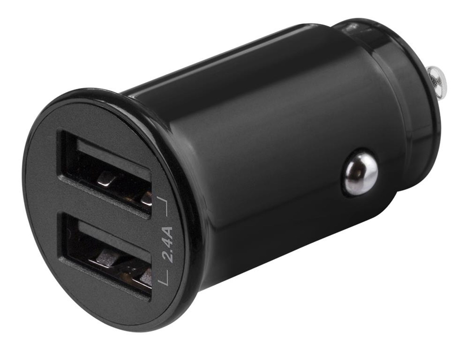 Deltaco 12/24 V USB car charger with compact size