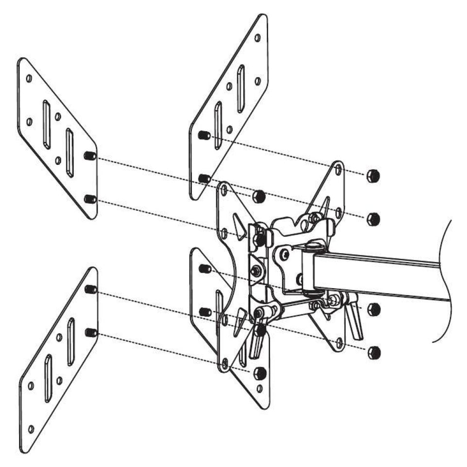 Techly Universal VESA-Adapter von 200x200 bis zu 400x400