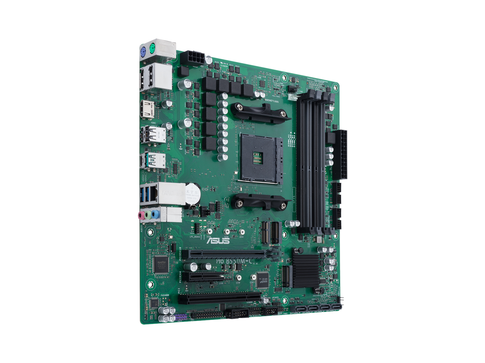 ASUS Pro B550M-C/CSM Mainboard - AMD B550 - AMD AM4 socket - DDR4 RAM - Micro-ATX