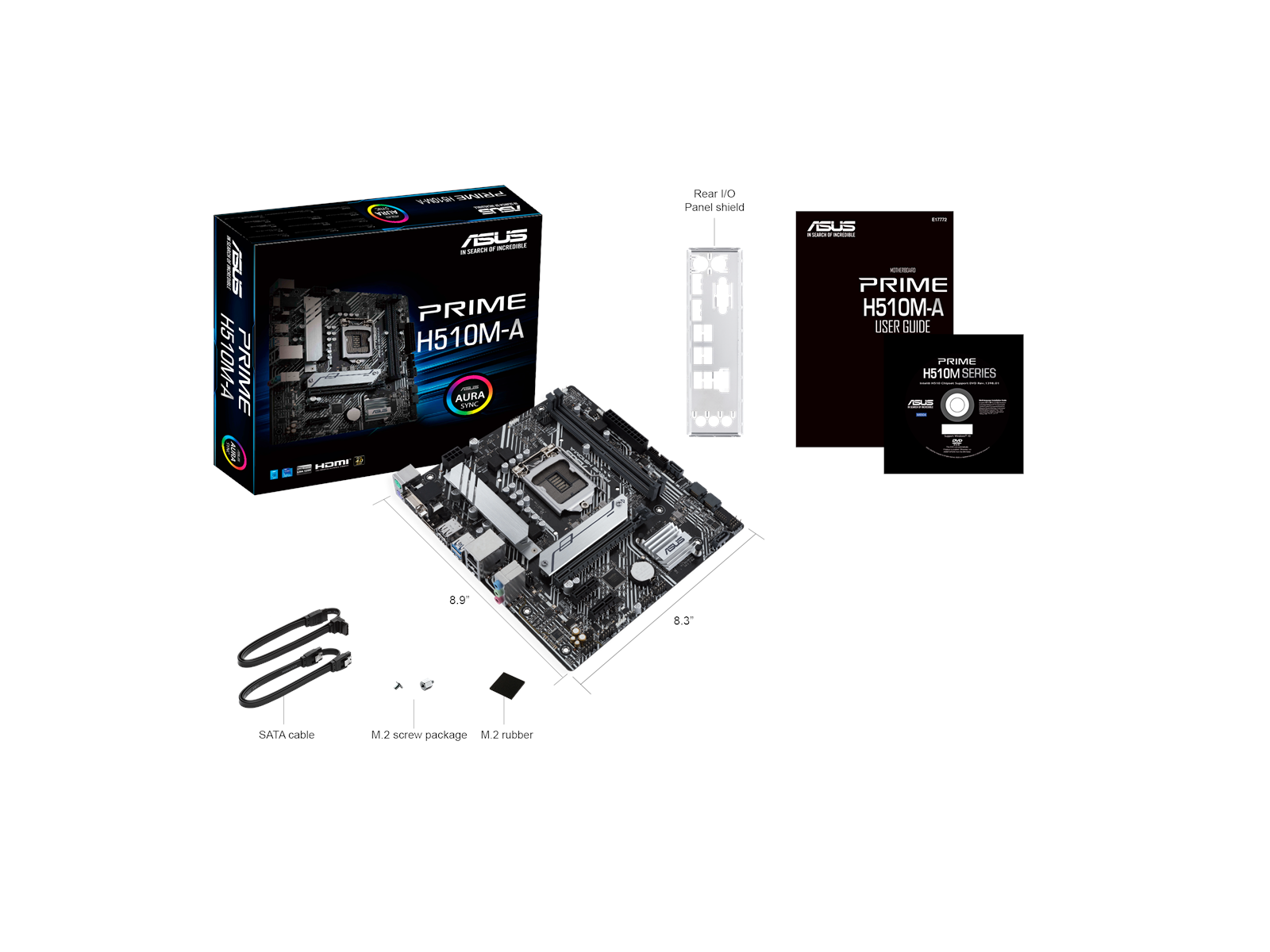 ASUS PRIME H510M-A Mainboard - Intel H510 - Intel LGA1200 socket - DDR4 RAM - Micro-ATX