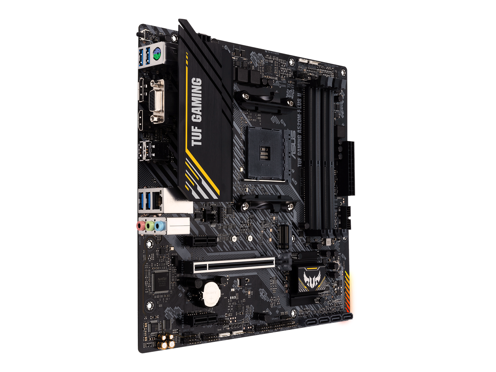 ASUS TUF GAMING A520M-PLUS II Mainboard - AMD A520 - AMD AM4 socket - DDR4 RAM - Micro-ATX