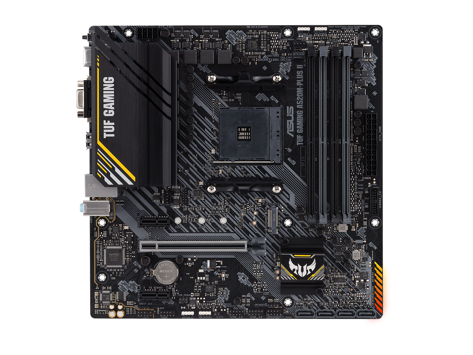 ASUS TUF GAMING A520M-PLUS II Mainboard - AMD A520 - AMD AM4 socket - DDR4 RAM - Micro-ATX
