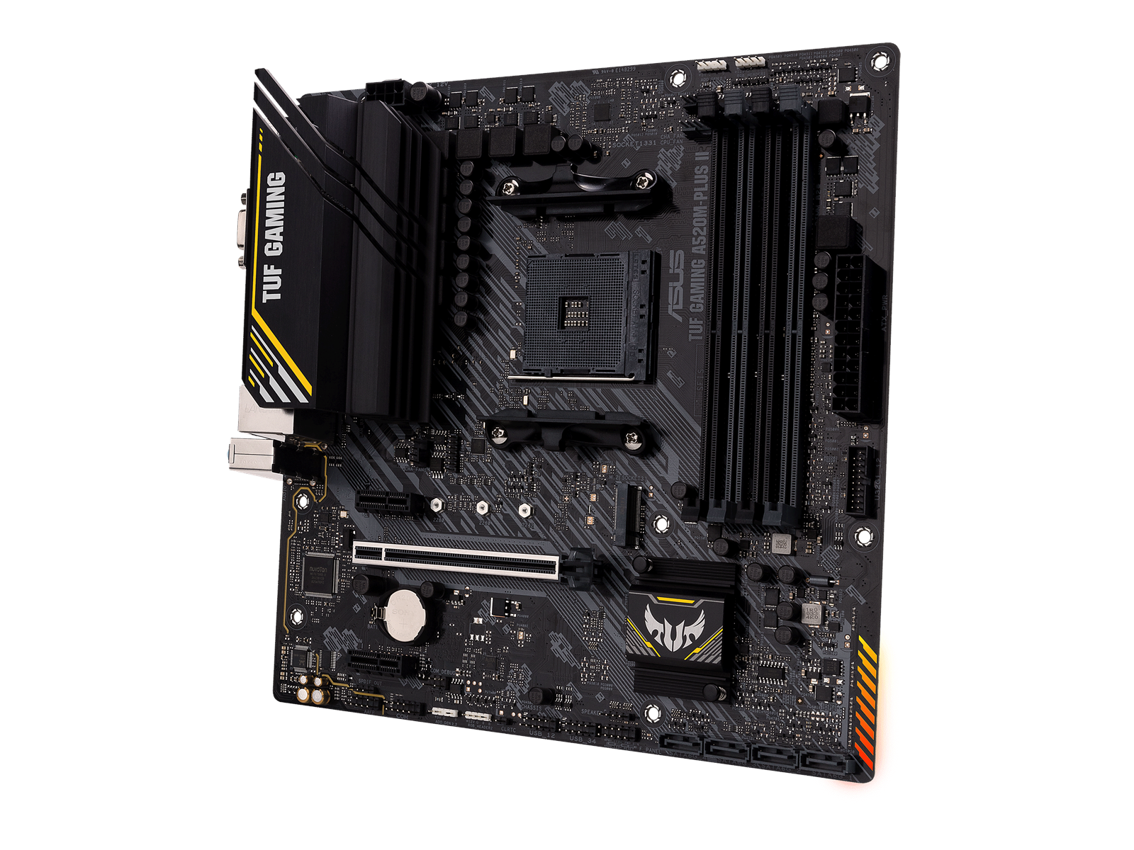 ASUS TUF GAMING A520M-PLUS II Mainboard - AMD A520 - AMD AM4 socket - DDR4 RAM - Micro-ATX