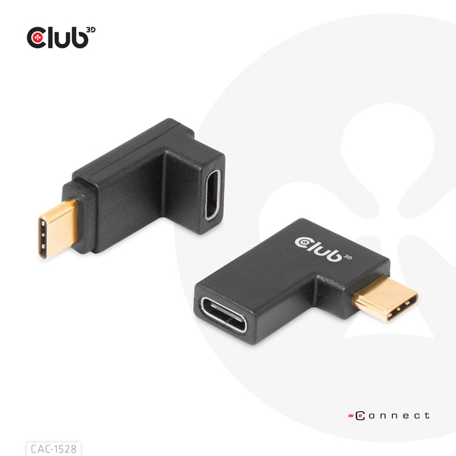 Club3D Adapter USB 3.2 Typ C <> USB 3.2 Typ C gewinkelt St/B ret