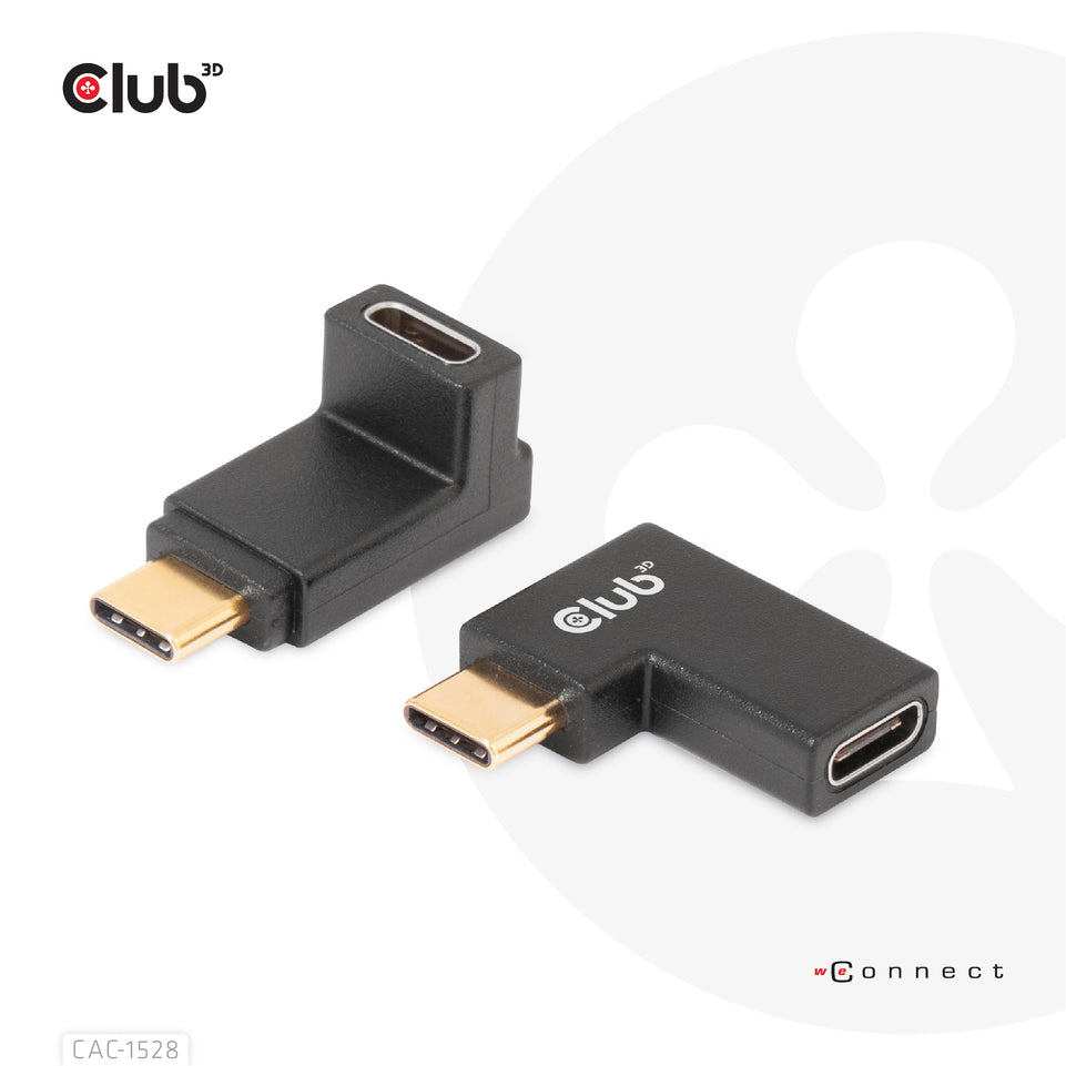 Club3D Adapter USB 3.2 Typ C <> USB 3.2 Typ C gewinkelt St/B ret