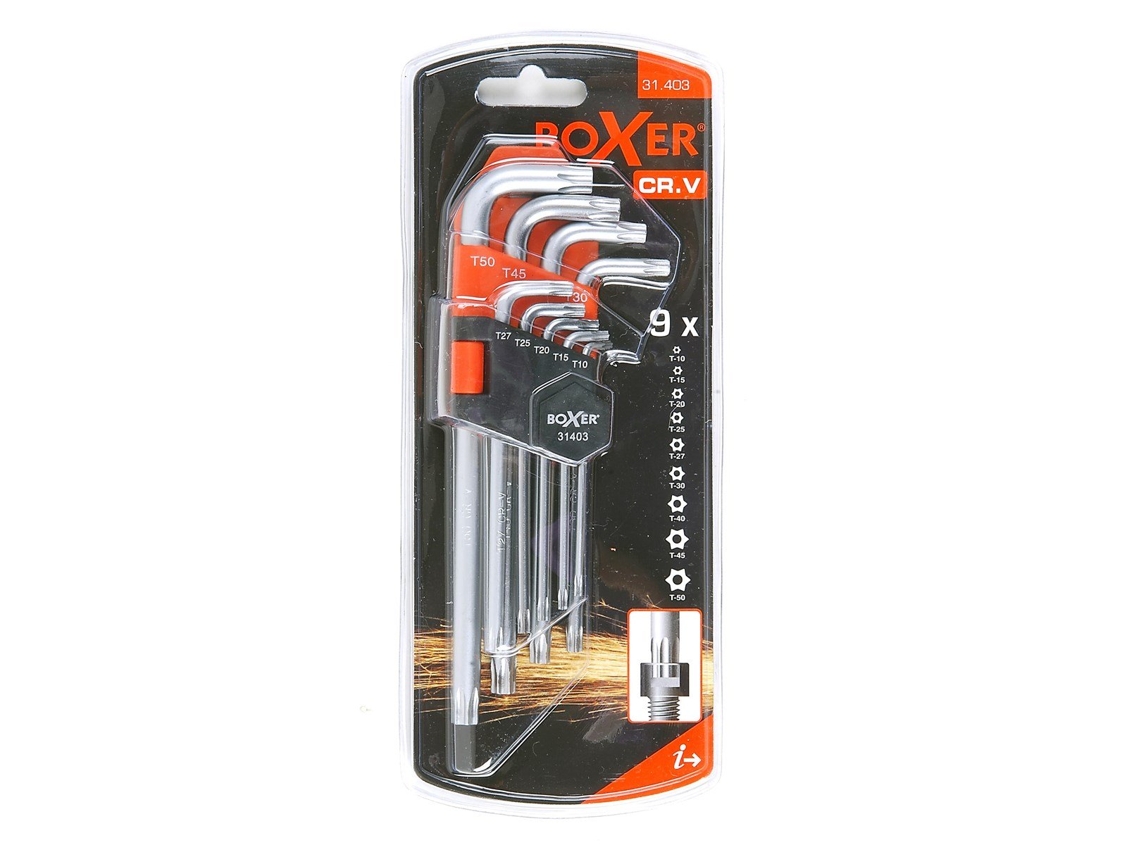 Boxer Torx key set 9 pieces