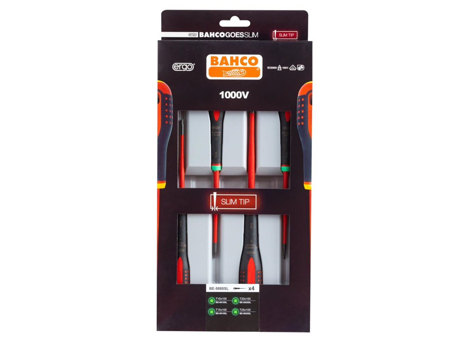 BAHCO Screwdriver set bahco ergo slim blade 4 pieces torx