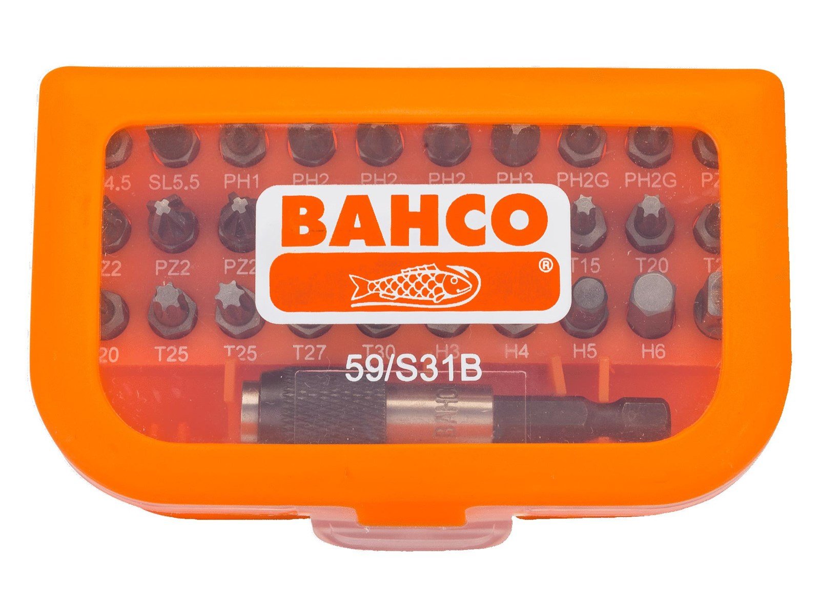 BAHCO bits 1/4 31 pieces lige-ph-ph2g-pz-tx-hex