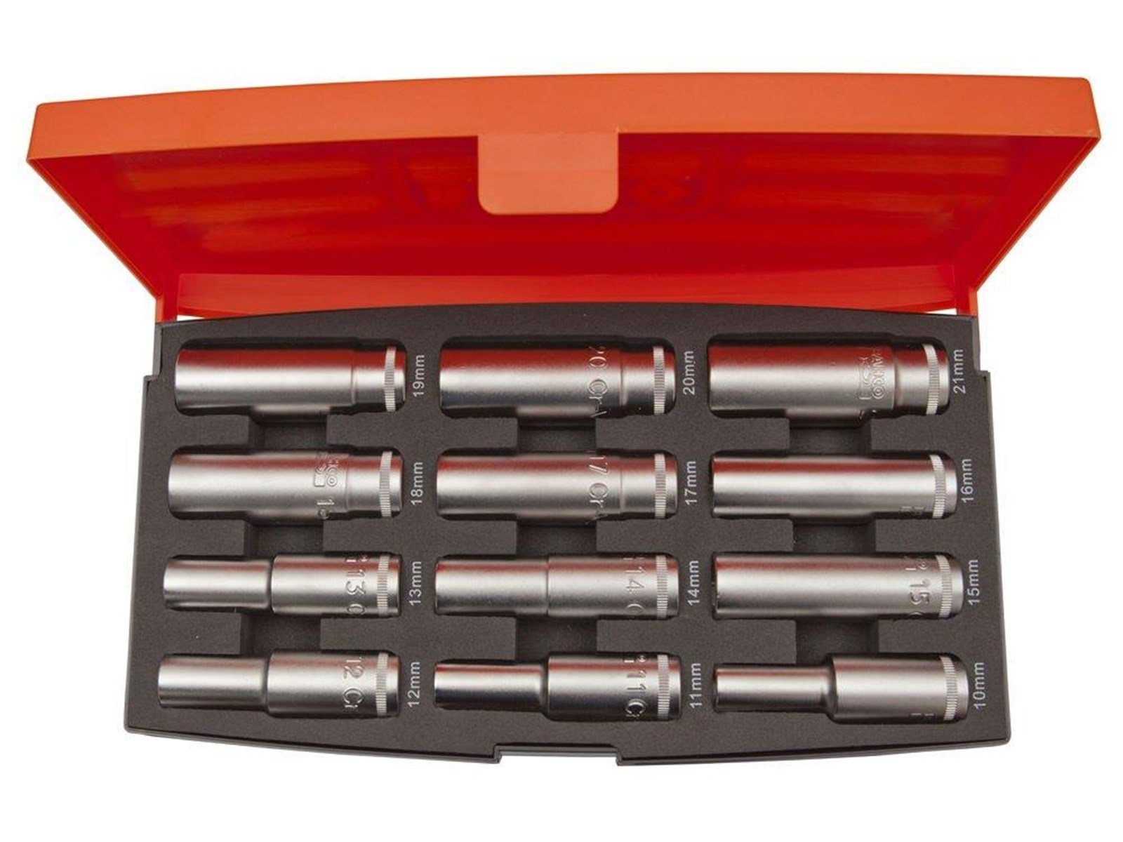 BAHCO socket set 1/2 lang 12 pieces 10-21mm