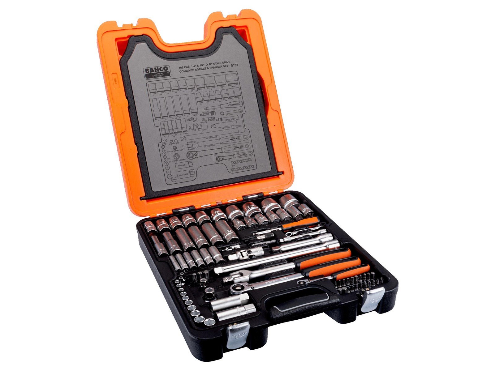BAHCO Socket set 1/4+1/2 103pcs