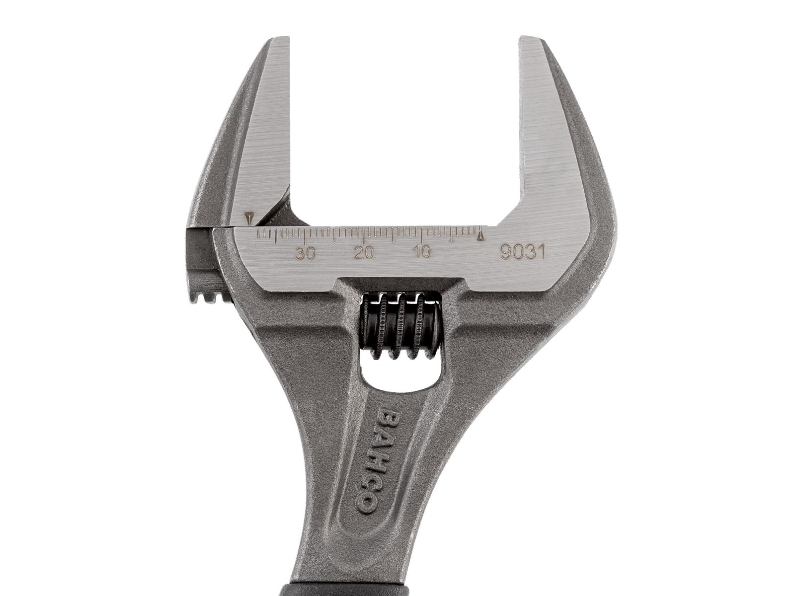BAHCO ERGO™ Central Nut Wide Opening Jaw Adjustable Wrench with Rubber Handle and Phosphate Finish