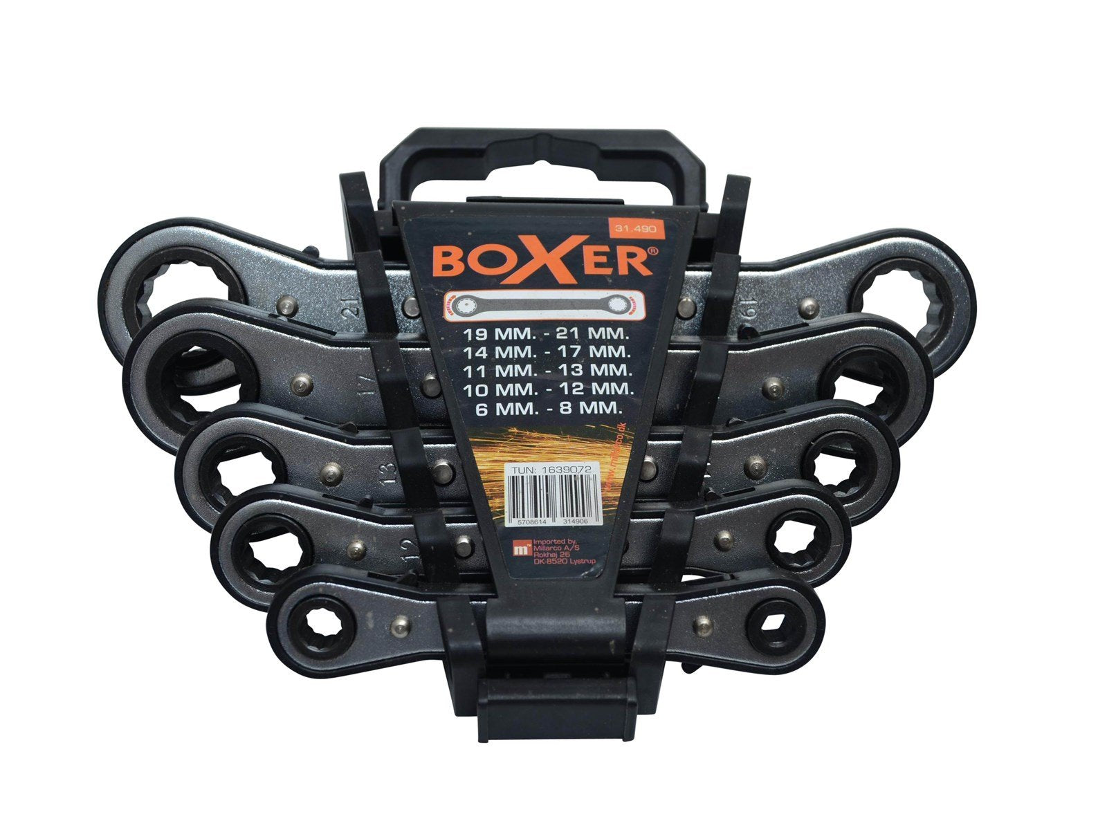Boxer Combination wrench set with ratchet - double
