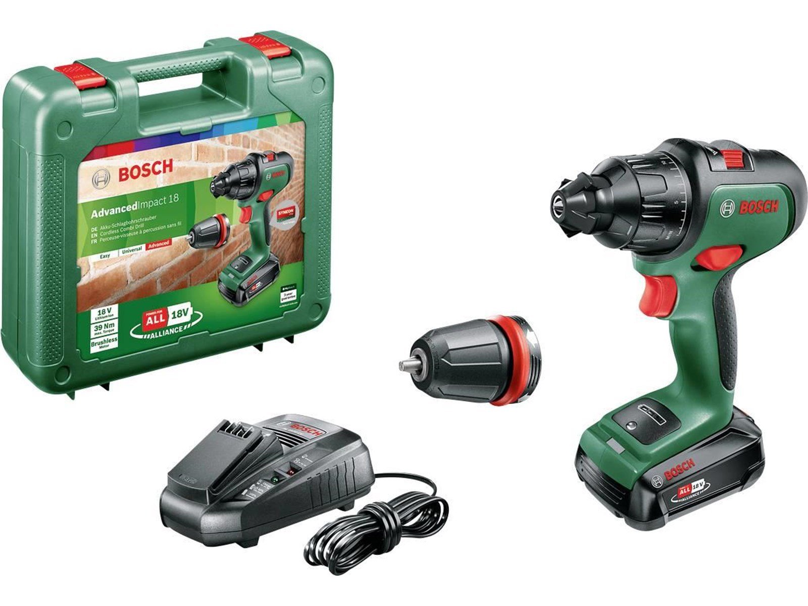 Bosch AKKUSLAGBOREMASKINE ADVANCED 18 2.5AH