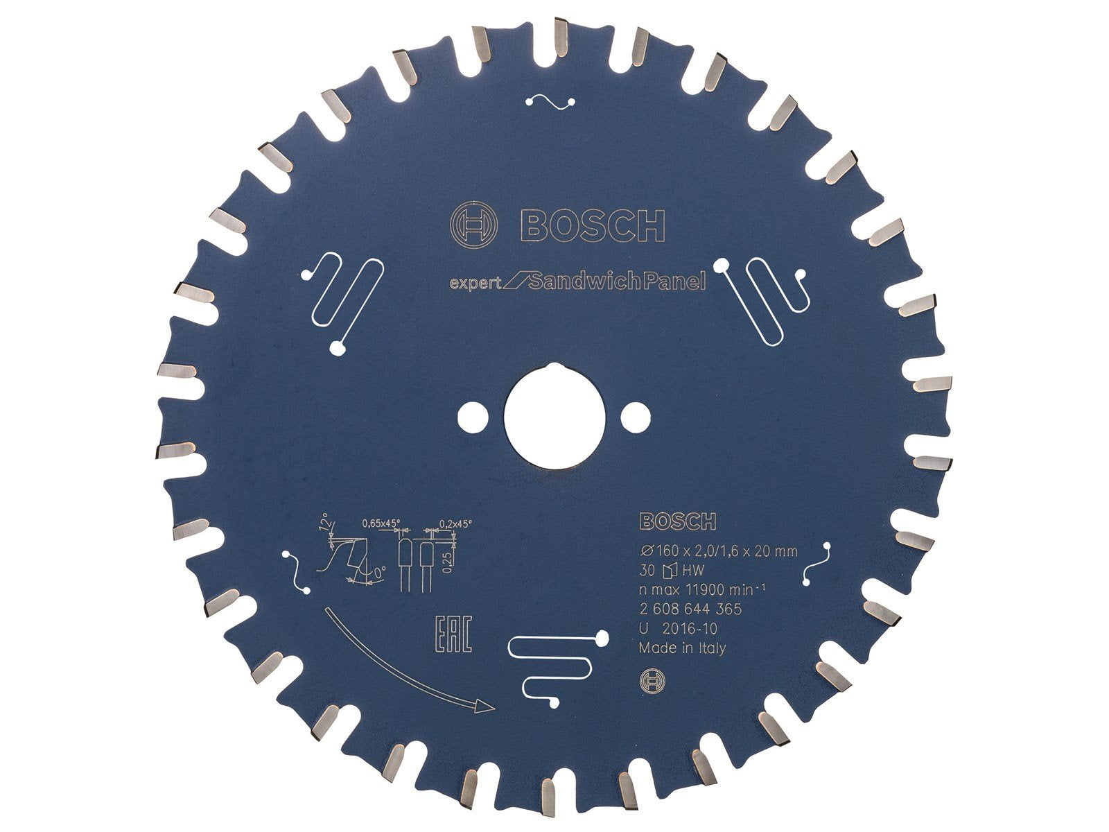 Bosch RUNDSAVKL 160X2.0X20MM 30T EXP SANDWICH