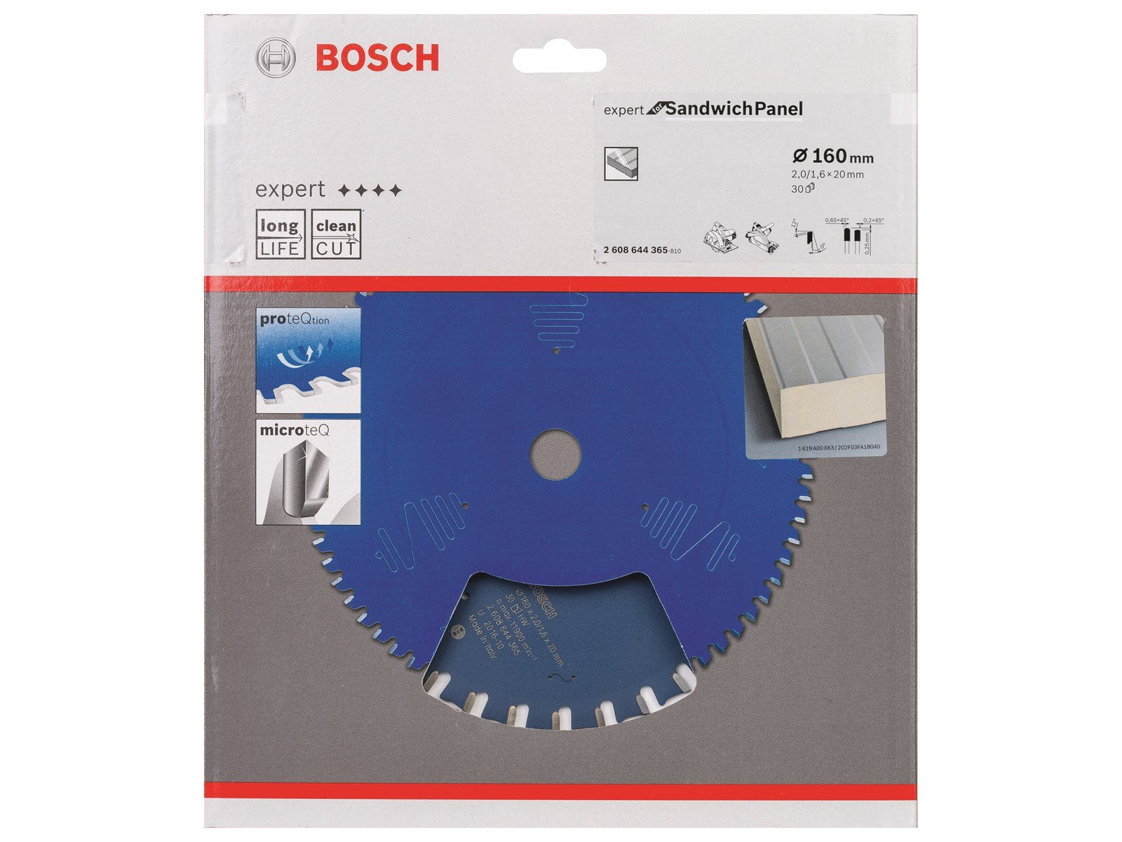 Bosch RUNDSAVKL 160X2.0X20MM 30T EXP SANDWICH