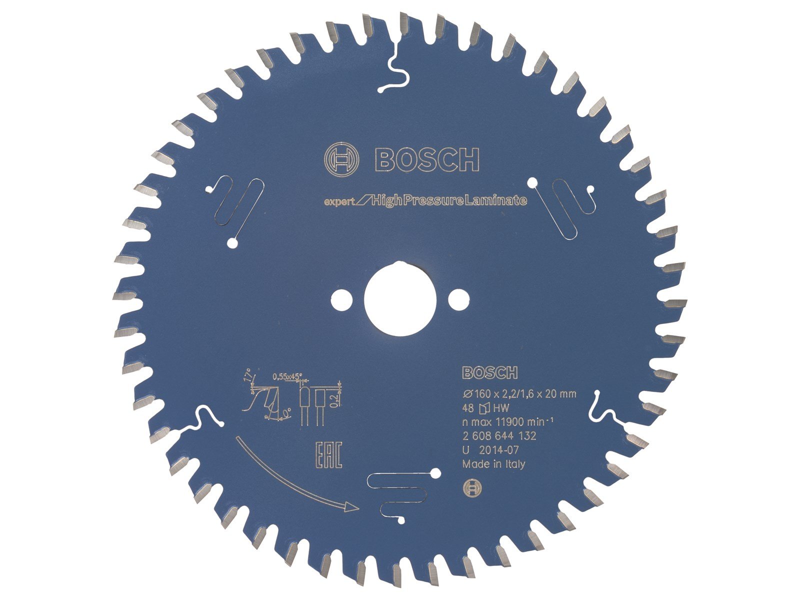 Bosch RUNDSAVKL 160X20X2.2MM 48T EXP HIGHPRESS