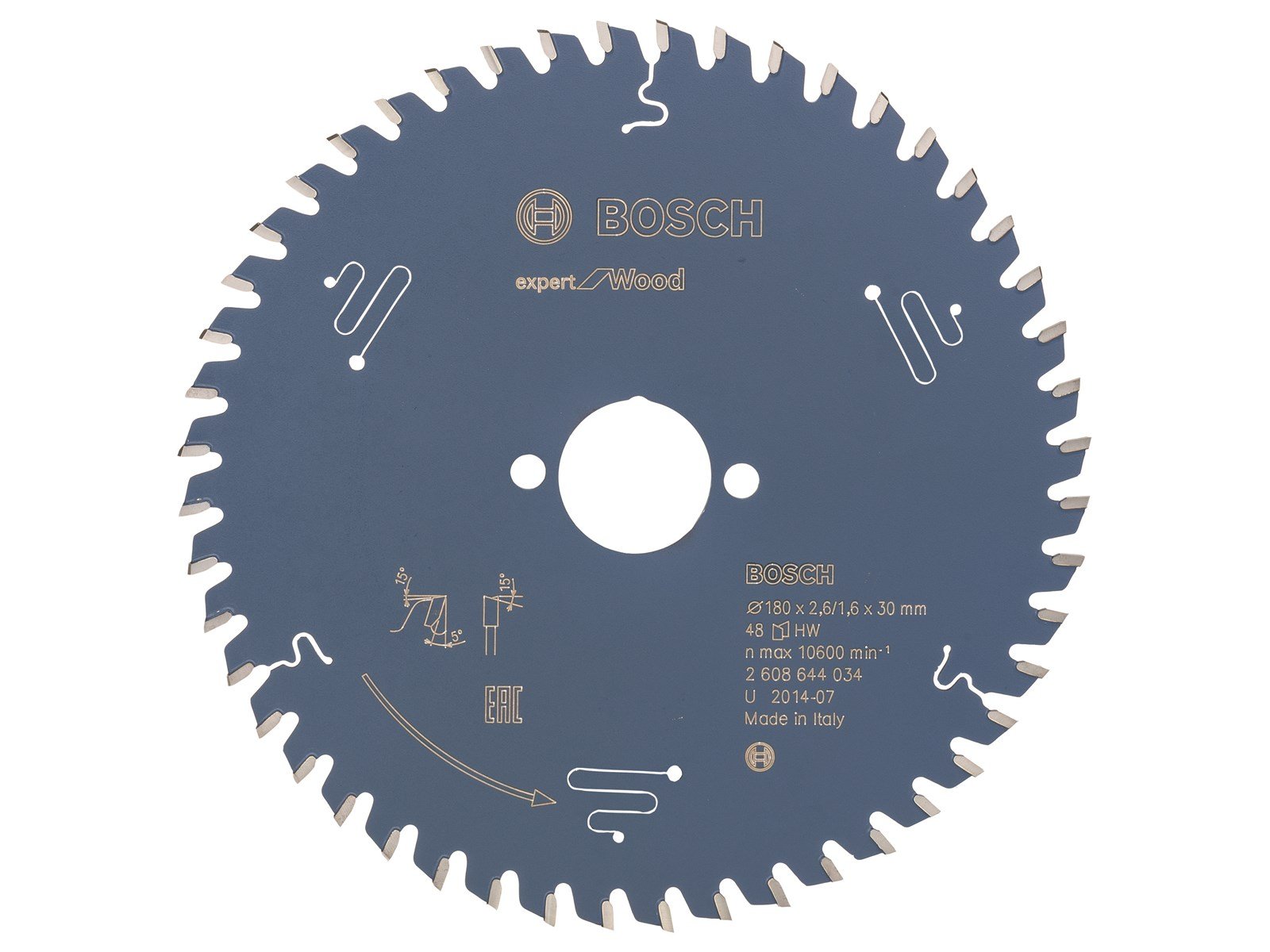 Bosch RUNDSAVKLINGE 180X30X2.6MM 48T EXP WOOD