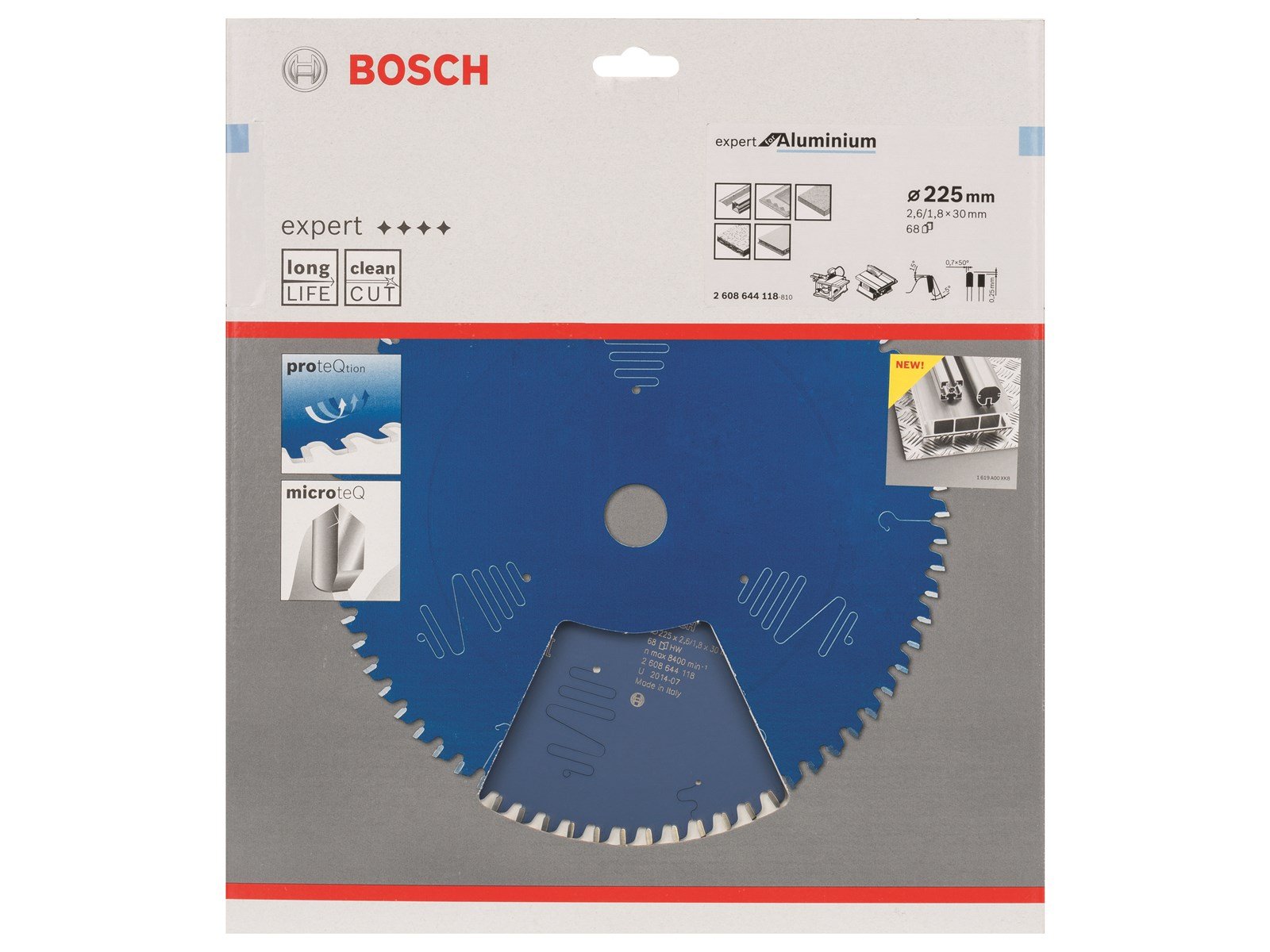 Bosch RUNDSAVKLINGE 225X30X2.6MM 68T EXP ALU