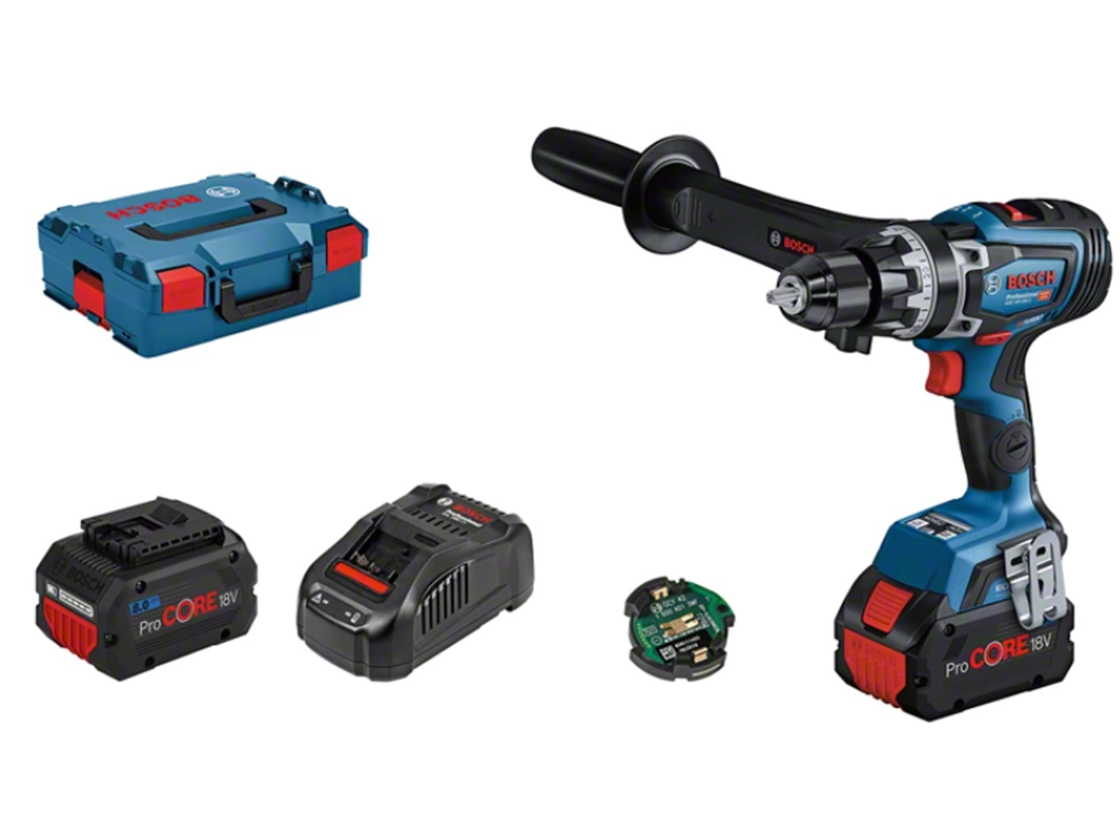 Bosch Professional HAMMER DRILL GSB 18V-150C 2X8AH PC LB