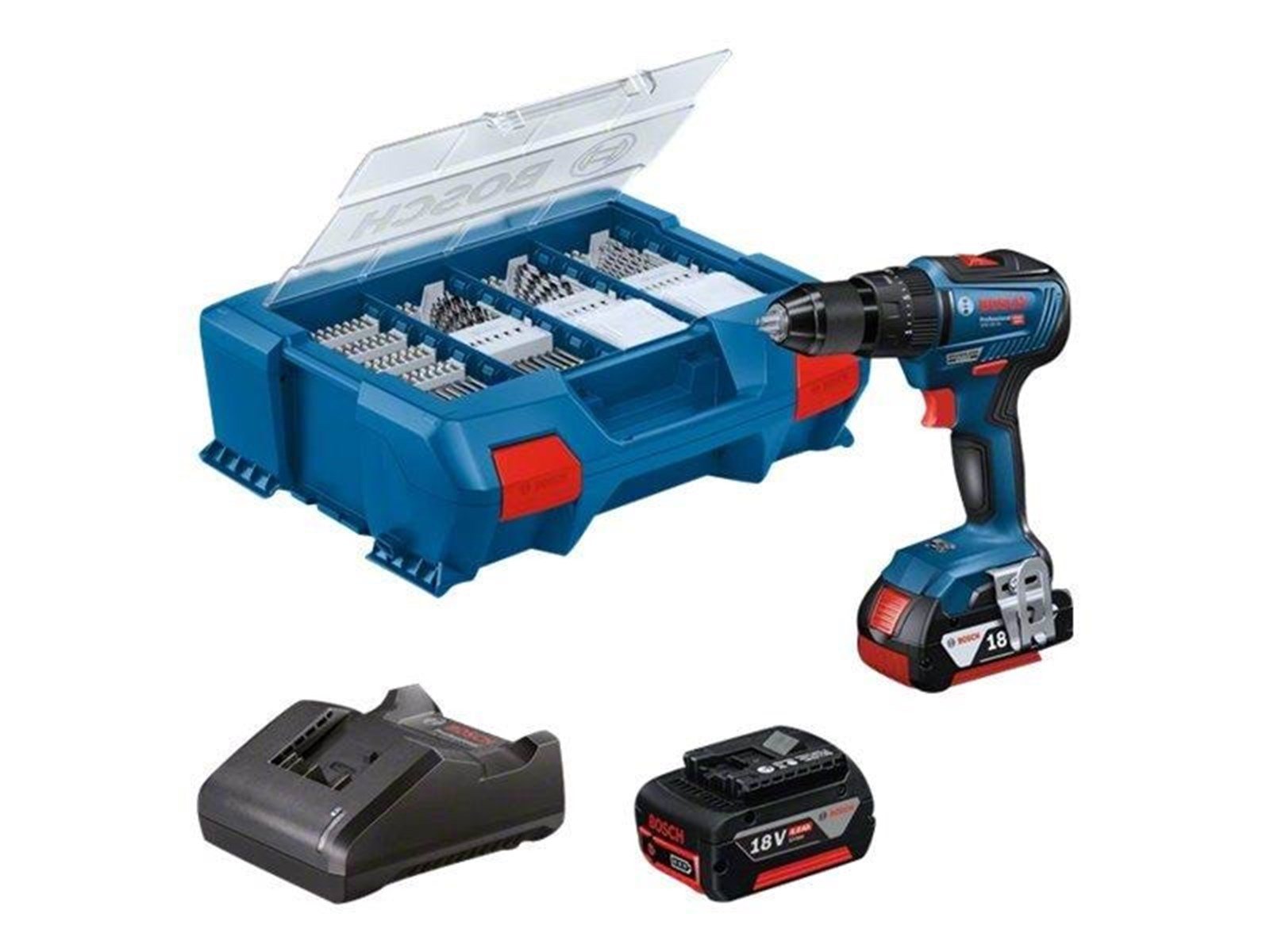 Bosch Professional SLAGBOREMASKINE GSB 18V-55 2X4AH 82AC LC