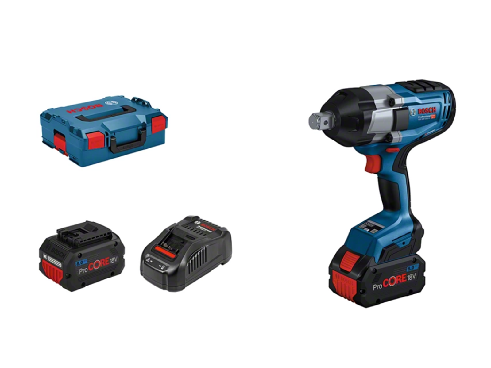 Bosch Professional IMPACT WRENCH GDS 18V-1050 H 2X8.0 PC L-BOXX