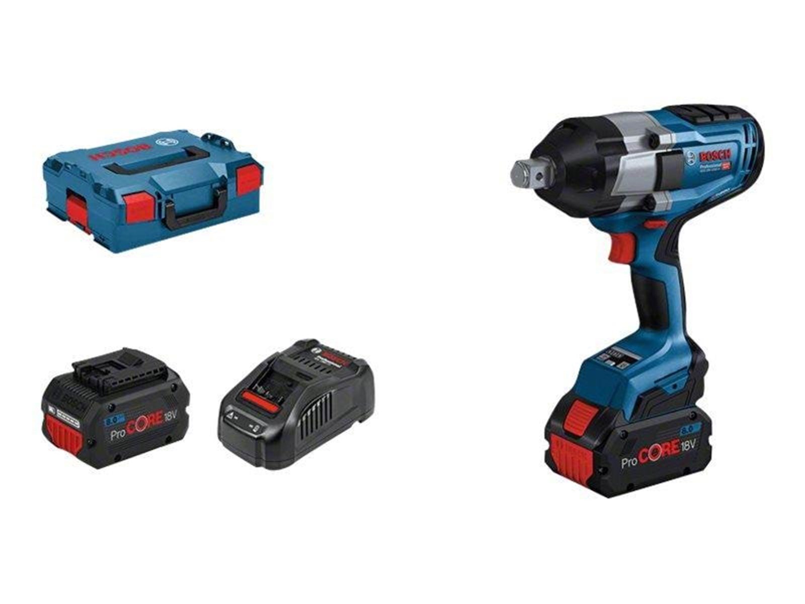 Bosch Professional IMPACT WRENCH GDS 18V-1050 H 2X8.0 PC L-BOXX