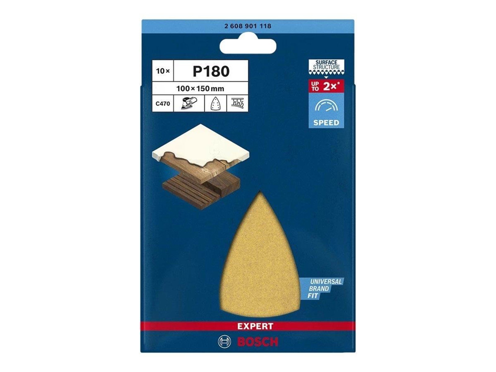 Bosch EXPERT C470 Sanding Net For Multi Sander Perforated (L X W) 150mm 10-Pack