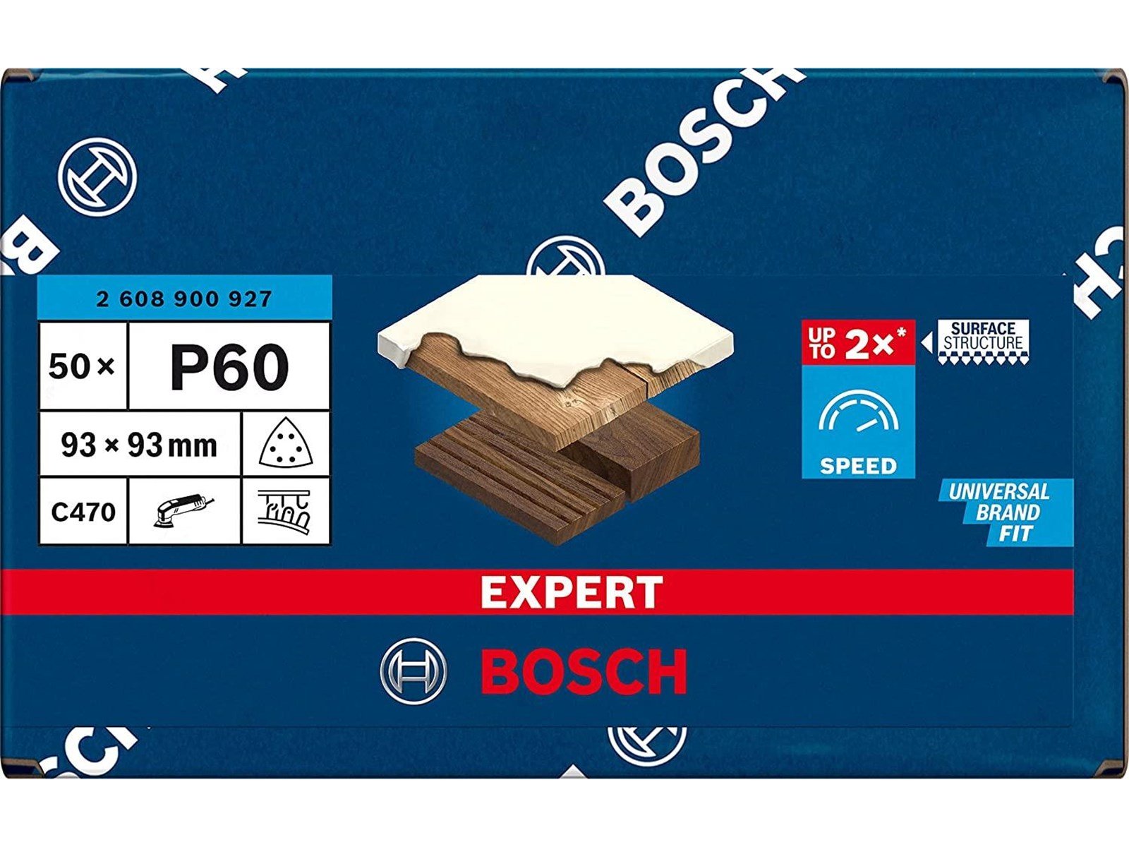 Bosch SLIBEBLAD DELTA 93MM K60 6H 50 STK