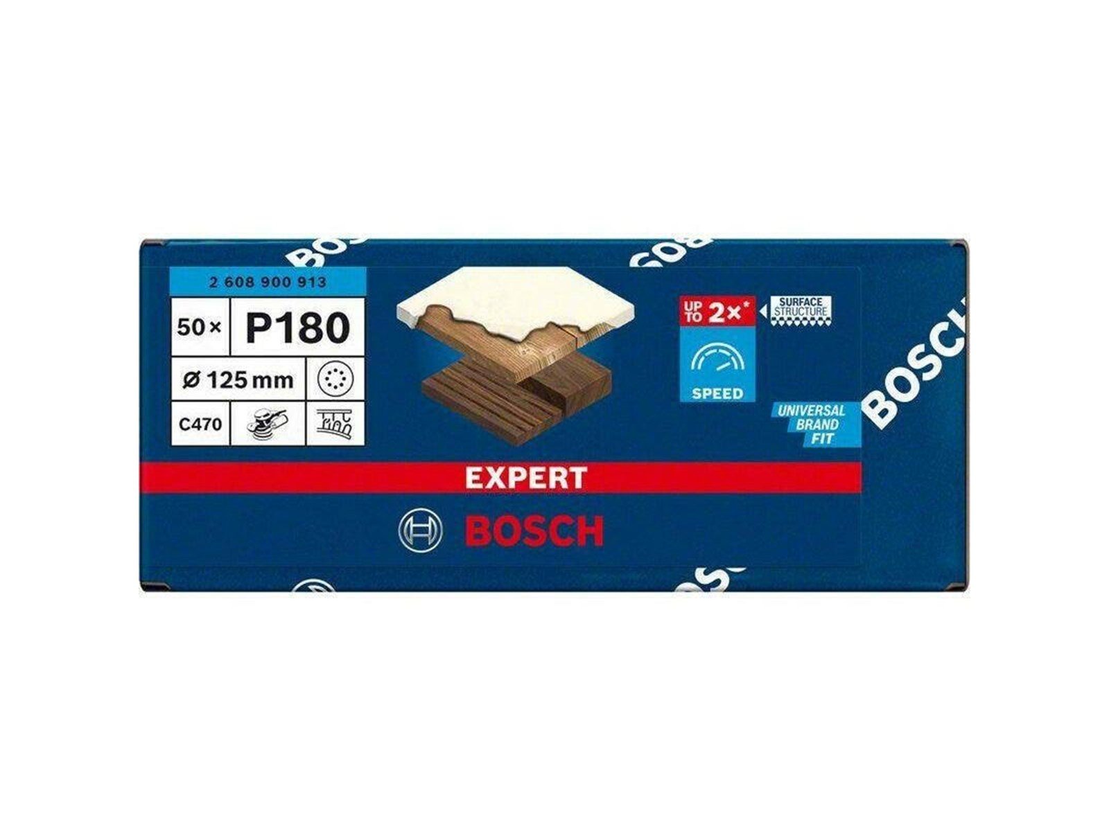 Bosch SLIBEBLAD EXC 125MM K180 8H 50 STK
