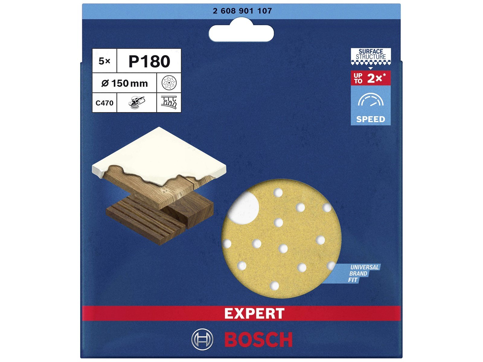 Bosch SLIBEBLAD EXC 150MM K180 MULTI 5 STK