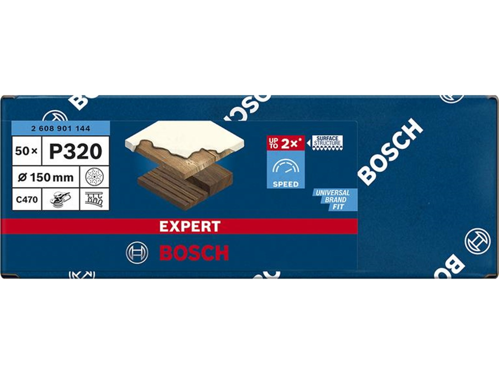 Bosch SLIBEBLAD EXC 150MM K320 MULTI 50 STK