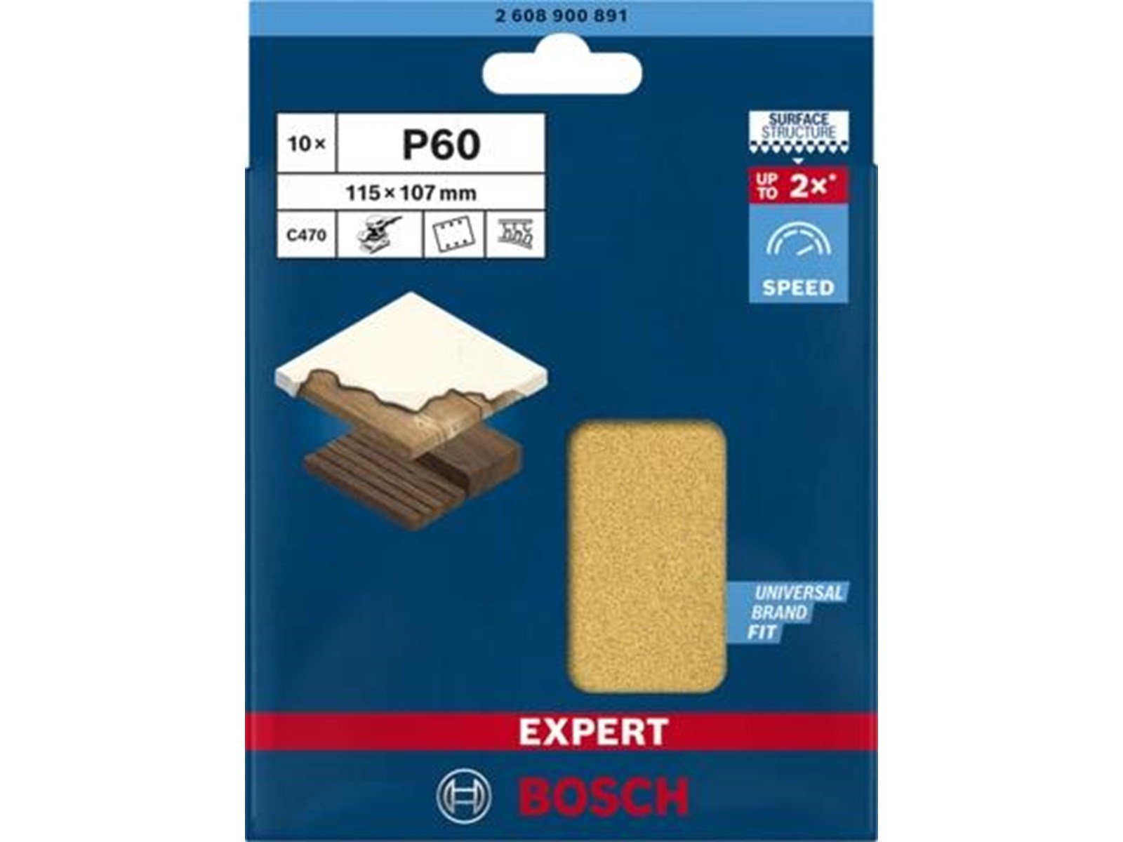 Bosch SLIBEBLAD PLAN 115X107MM K60 10 STK