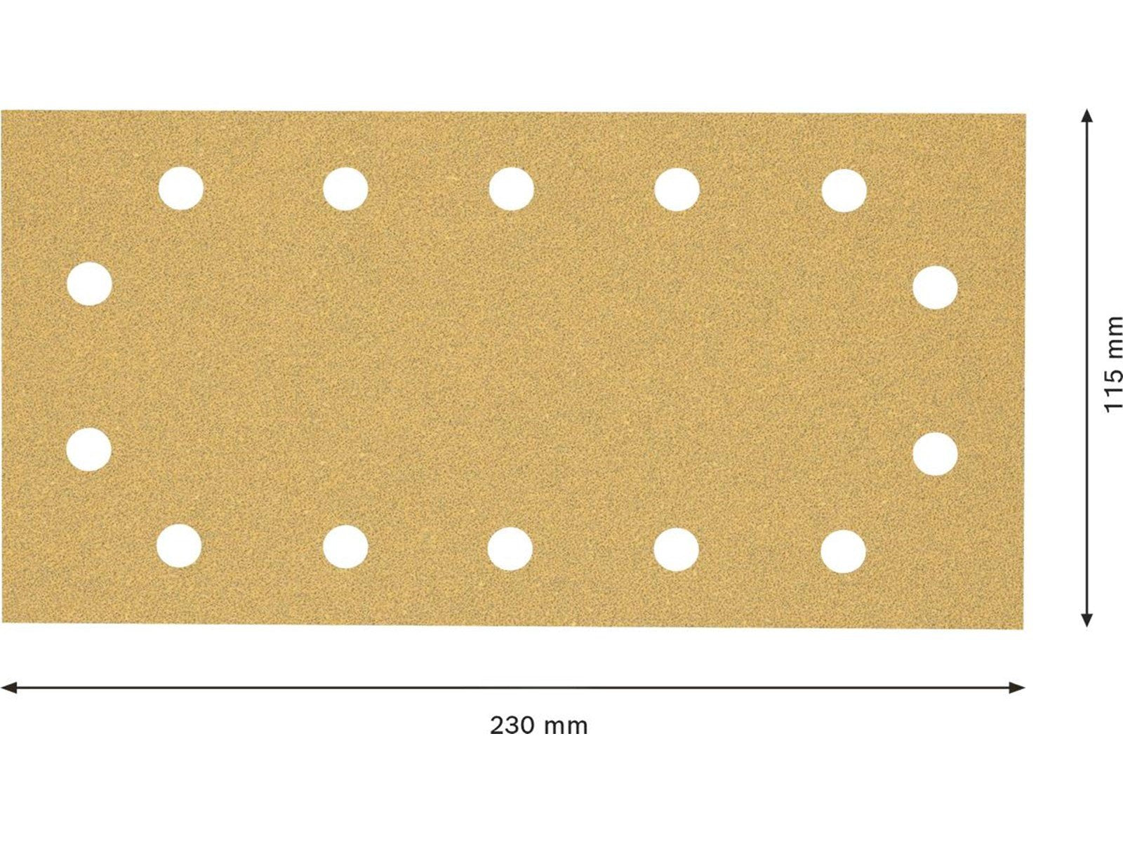 Bosch sanding blade flat 115x230mm k60 14h 10 pcs