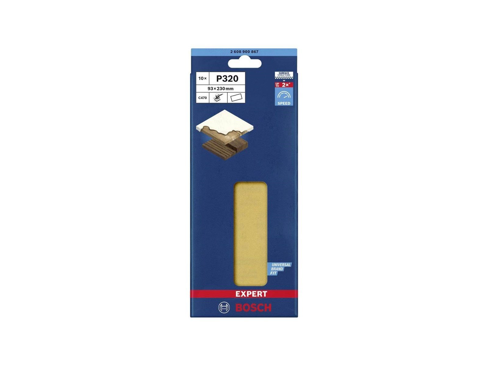 Bosch SLIBEBLAD PLAN 93X230MM K320 10 STK
